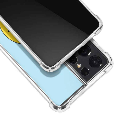 Blue Happy Face Galaxy S21 Ultra 5G Clear Case