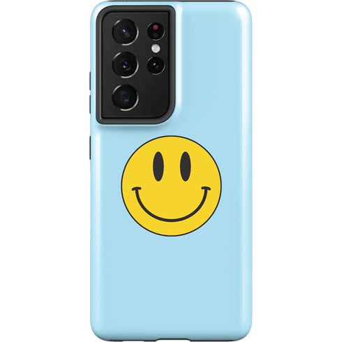 Blue Happy Face Galaxy S21 Ultra 5G Pro Case