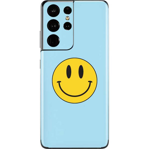 Blue Happy Face Galaxy S21 Ultra 5G Skin