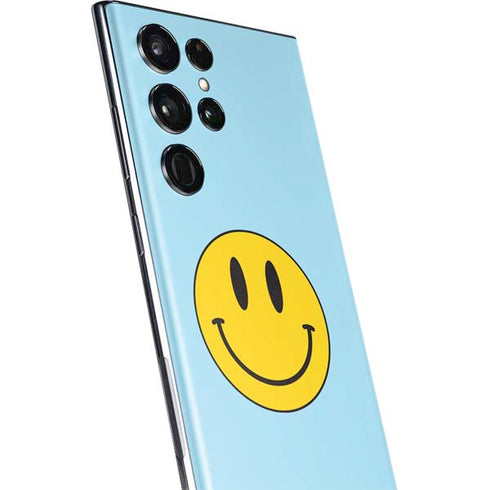 Blue Happy Face Galaxy S22 Ultra Skin