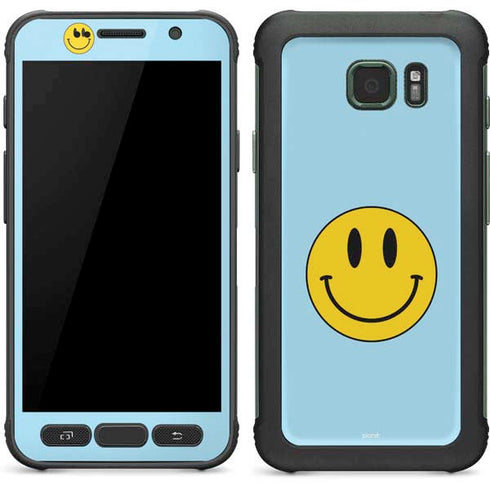 Blue Happy Face Galaxy S7 Active Skin