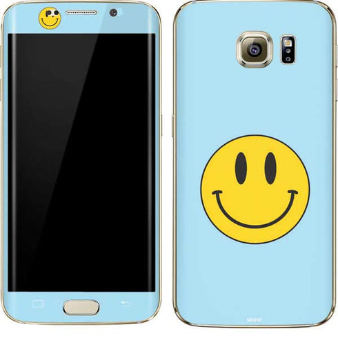 Blue Happy Face Galaxy S7 Edge Skin