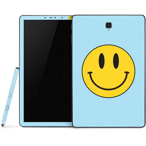 Blue Happy Face Samsung Galaxy Tab Skin
