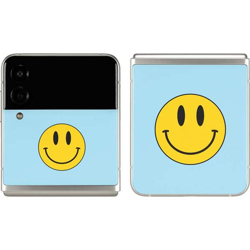 Blue Happy Face Galaxy Z Flip3 5G Skin