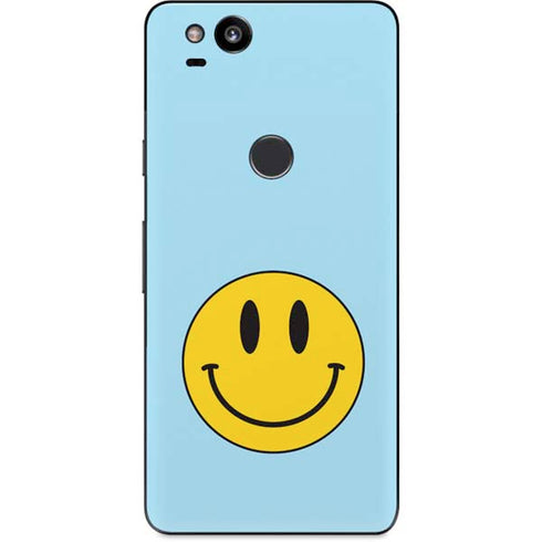 Blue Happy Face Google Pixel 2 Skin