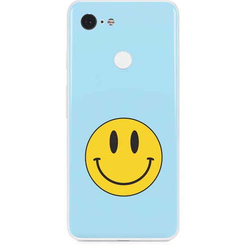 Blue Happy Face Google Pixel 3 Skin