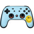 Blue Happy Face Google Stadia Controller Skin
