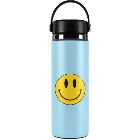 Blue Happy Face Hydro Flask 20oz Wide Mouth Skin