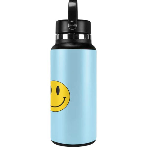 Blue Happy Face Hydro Flask 32oz Wide Mouth Skin