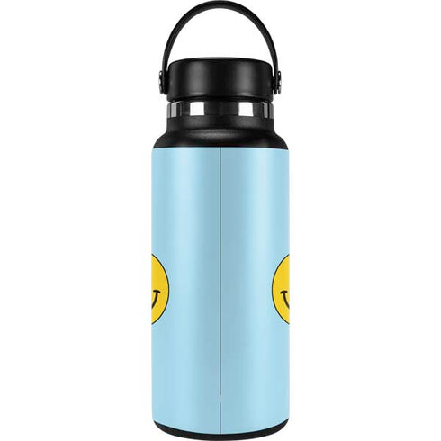 Blue Happy Face Hydro Flask 32oz Wide Mouth Skin