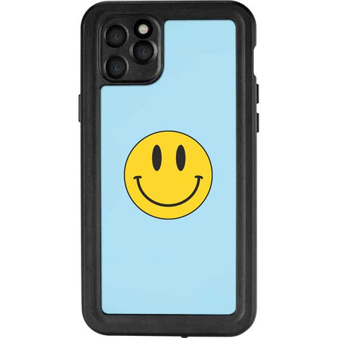 Blue Happy Face iPhone 11 Pro Max Waterproof Case