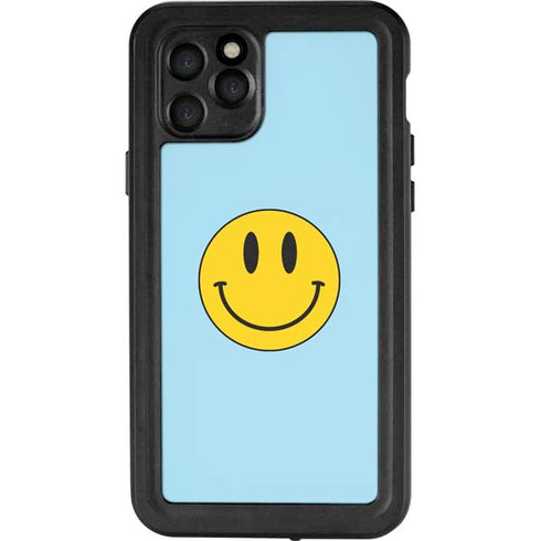 Blue Happy Face iPhone 11 Pro Waterproof Case