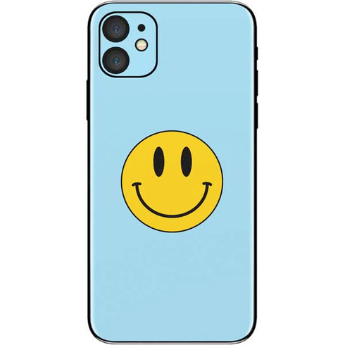 Blue Happy Face iPhone 11 Skin