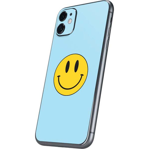 Blue Happy Face iPhone 11 Skin