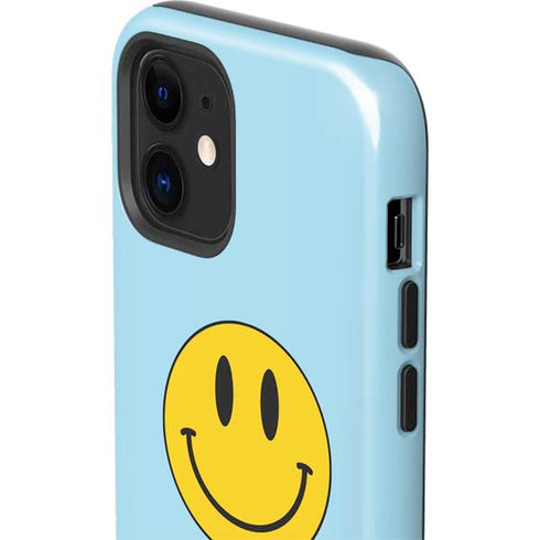 Blue Happy Face iPhone 12 Impact Case