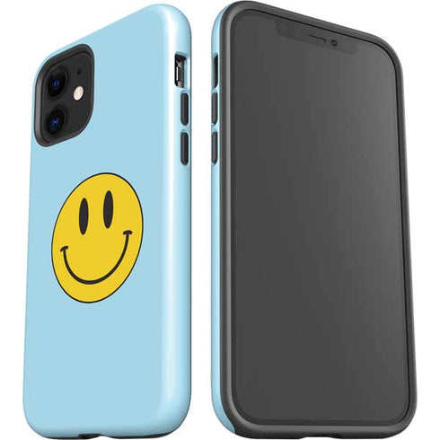 Blue Happy Face iPhone 12 Impact Case