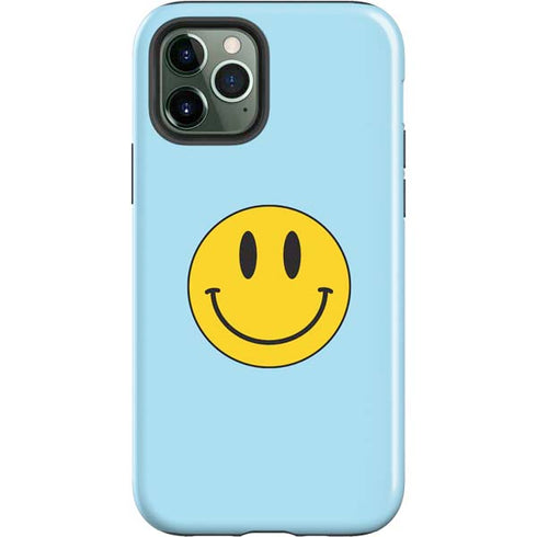 Blue Happy Face iPhone 12 Pro Impact Case