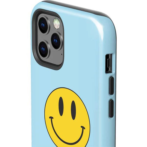 Blue Happy Face iPhone 12 Pro Impact Case