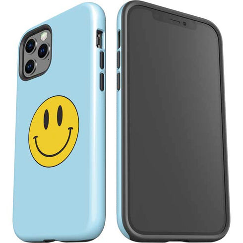 Blue Happy Face iPhone 12 Pro Impact Case