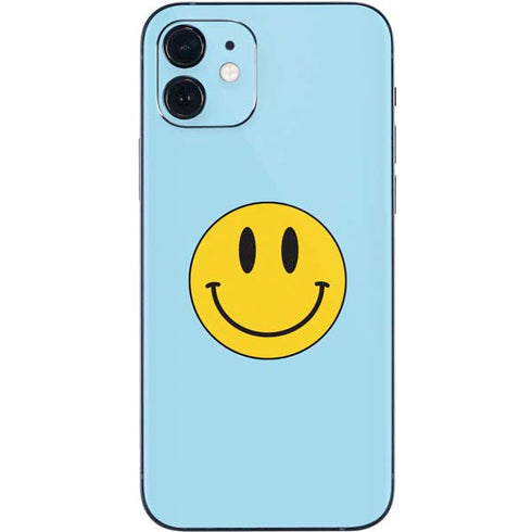 Blue Happy Face iPhone 12 Skin