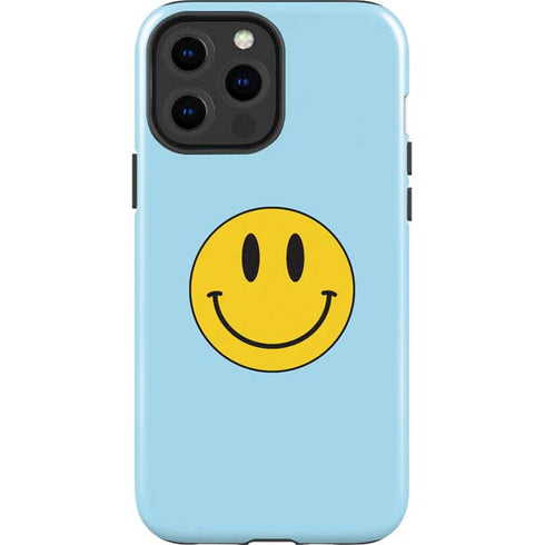 Blue Happy Face iPhone 13 Pro Max Impact Case
