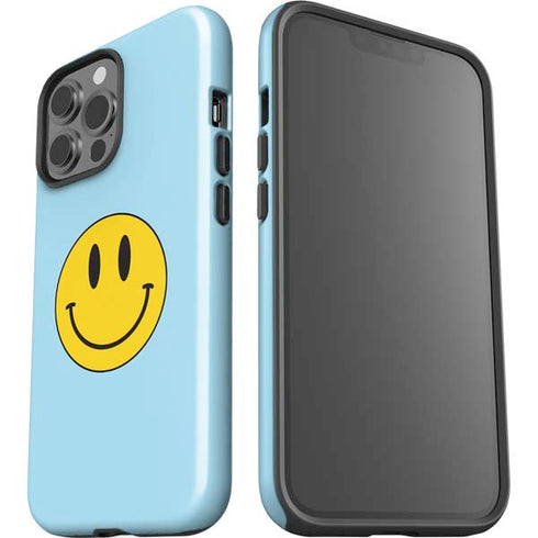 Blue Happy Face iPhone 13 Pro Max Impact Case