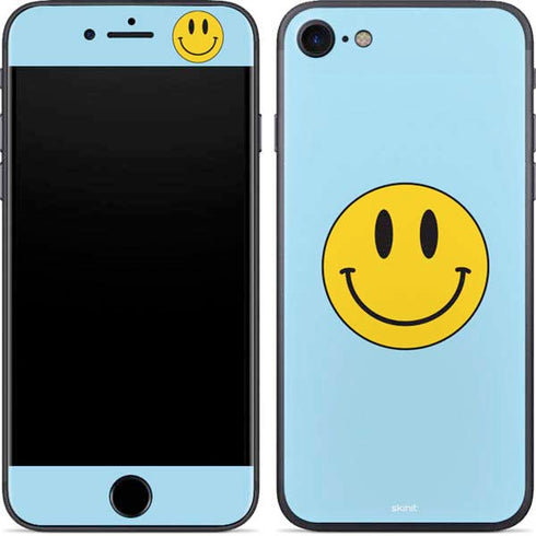 Blue Happy Face iPhone 8 Skin