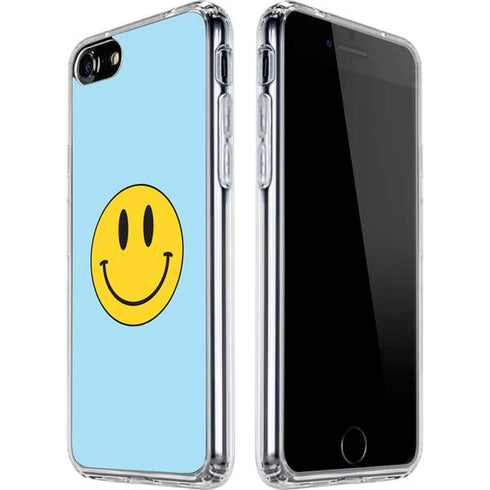 Blue Happy Face iPhone SE (2nd & 3rd Gen) Clear Case