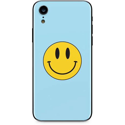 Blue Happy Face iPhone XR Skin