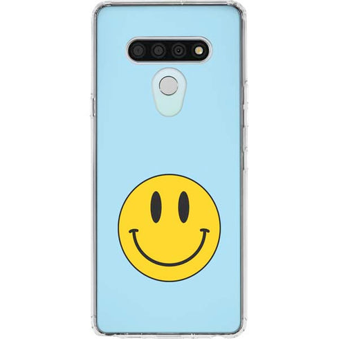 Blue Happy Face LG Stylo 6 Clear Case