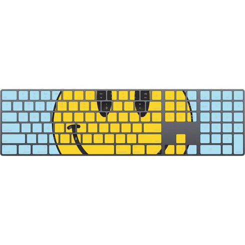 Blue Happy Face Magic Keyboard with Numeric Keypad Skin