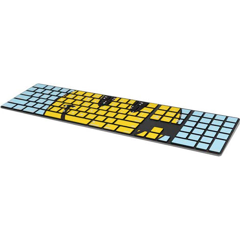Blue Happy Face Magic Keyboard with Numeric Keypad Skin