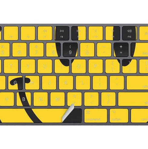 Blue Happy Face Magic Keyboard with Numeric Keypad Skin
