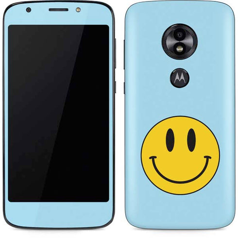 Blue Happy Face Moto E5 Play Skin
