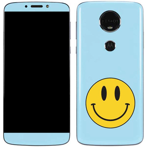 Blue Happy Face Moto E5 Plus Skin