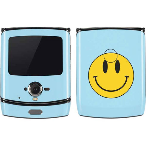 Blue Happy Face Motorola RAZR Skin