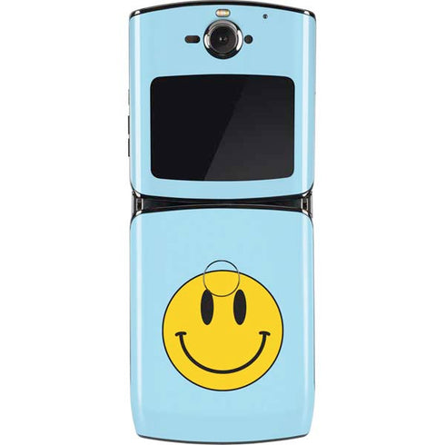 Blue Happy Face Motorola RAZR Skin