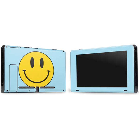 Blue Happy Face Nintendo Switch Bundle Skin