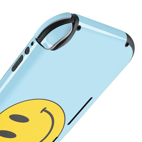 Blue Happy Face Nintendo Switch Lite Skin