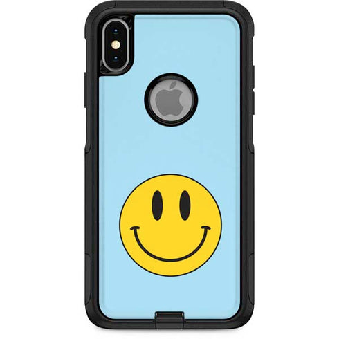 Blue Happy Face Otterbox Commuter iPhone Skin