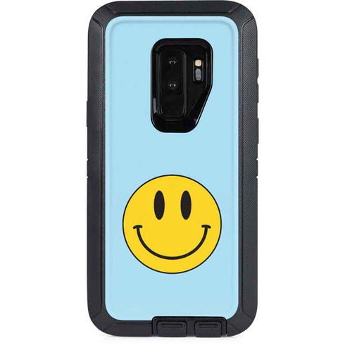 Blue Happy Face Otterbox Defender Galaxy Skin