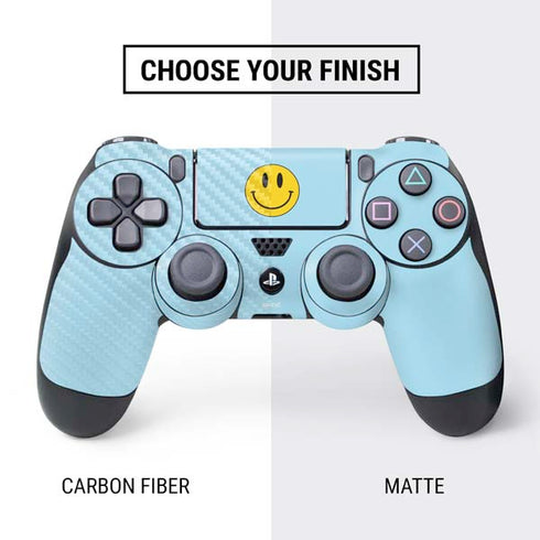 Blue Happy Face PS4 Controller Skin