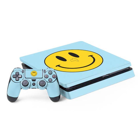 Blue Happy Face PS4 Slim Bundle Skin
