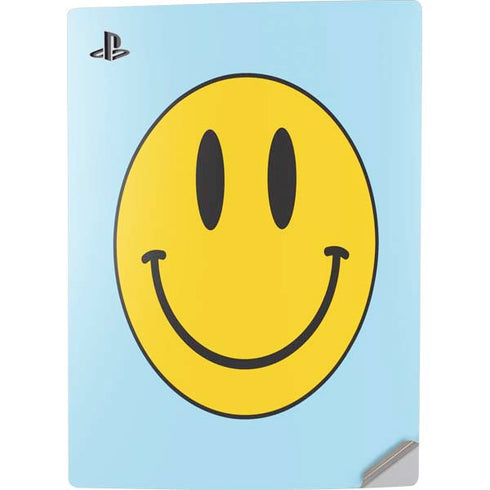 Blue Happy Face PS5 Digital Edition Console Skin