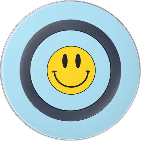 Blue Happy Face Wireless Charger Skin