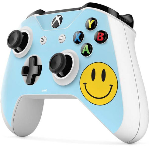 Blue Happy Face Xbox One S All-Digital Edition Bundle Skin