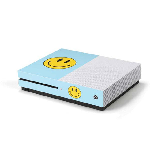Blue Happy Face Xbox One S Console Skin