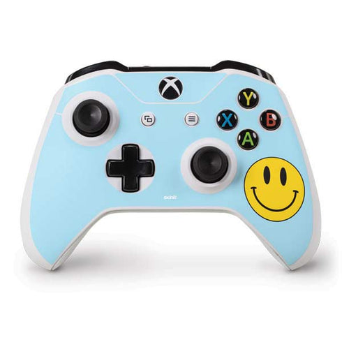 Blue Happy Face Xbox One S Controller Skin