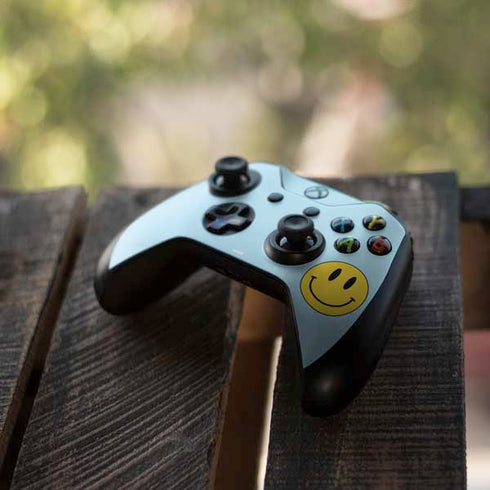 Blue Happy Face Xbox One S Controller Skin