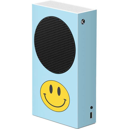 Blue Happy Face Xbox Series S Console Skin